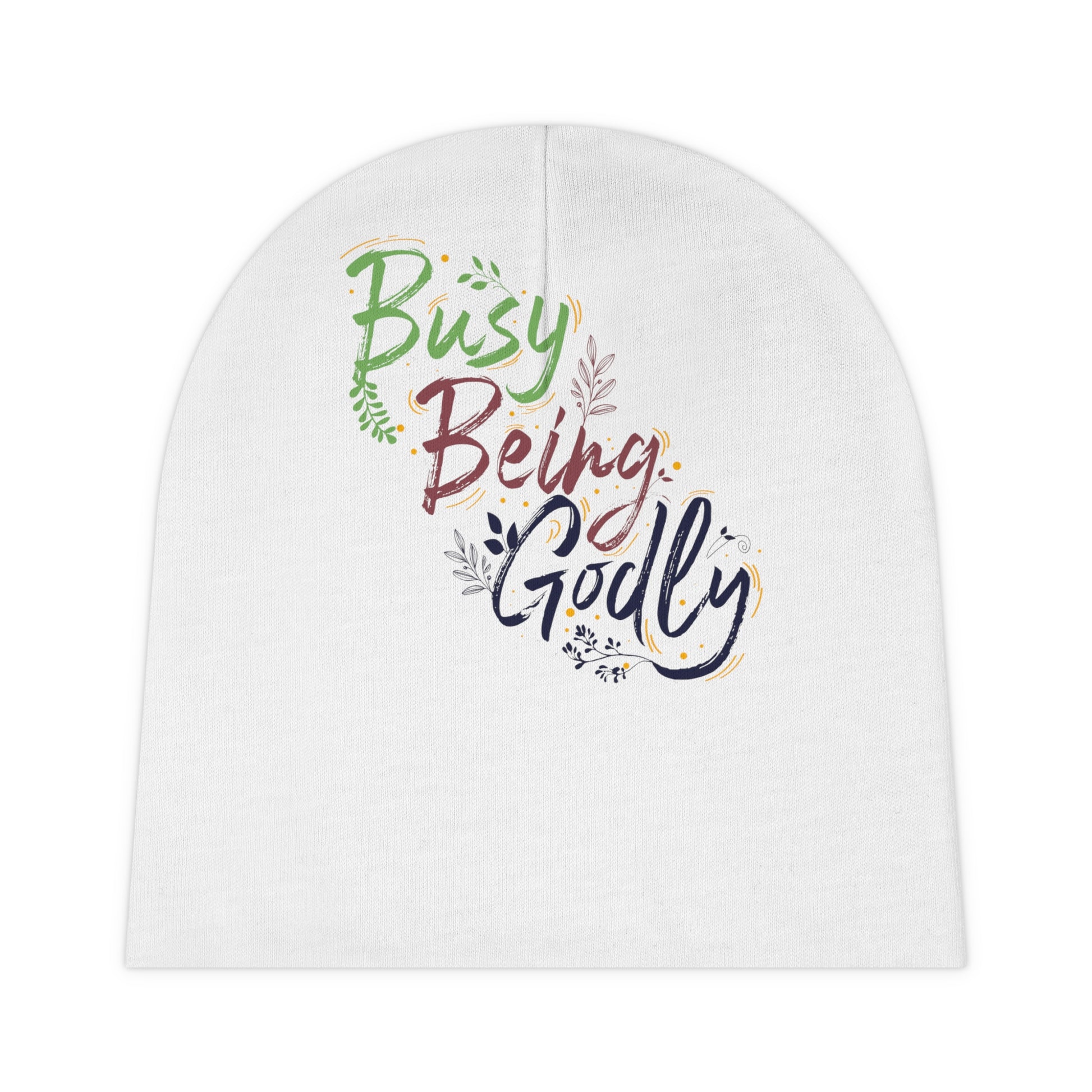 Busy Being Godly Baby Beanie (AOP) Printify