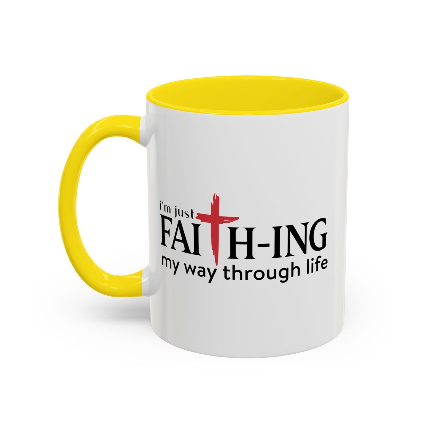 Faith-Inspired Coffee Accent Mug - Motivational Drinkware for Daily Inspiration