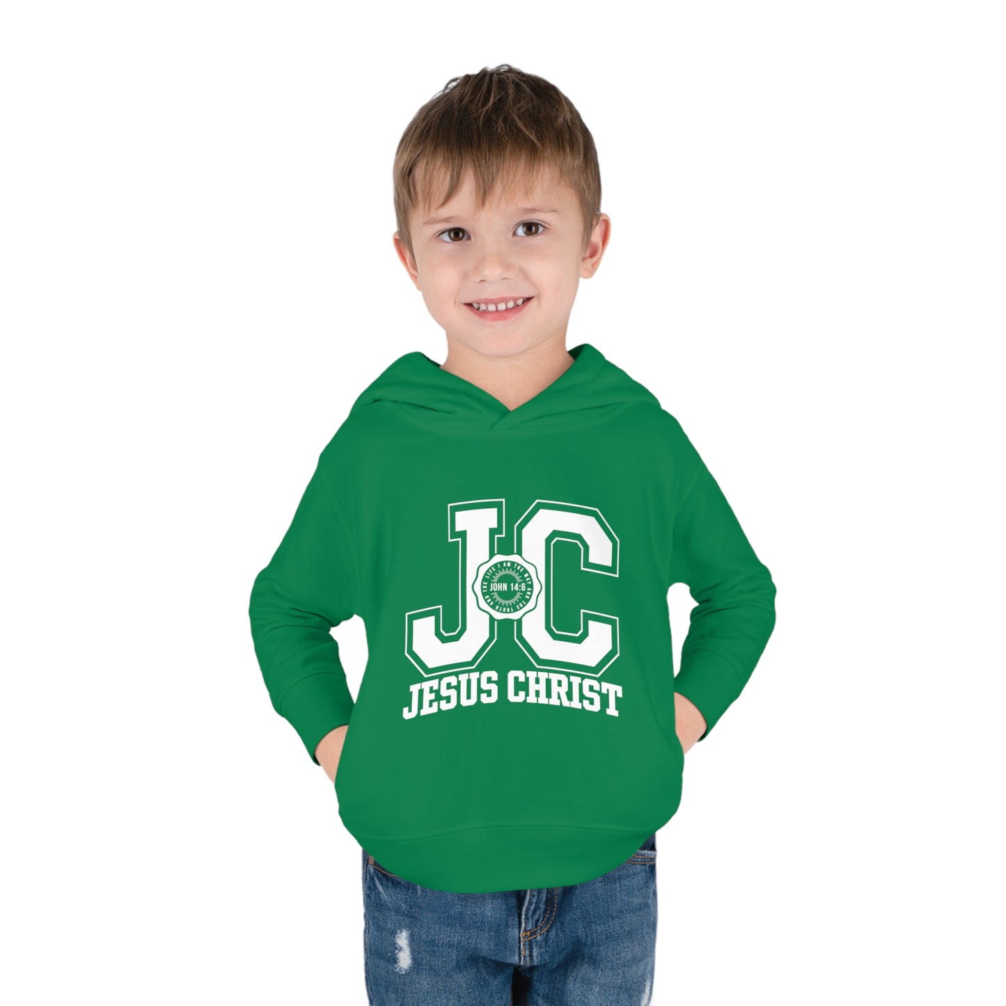 JC Jesus Christ Christian Toddler Pullover Fleece Hooded Sweatshirt