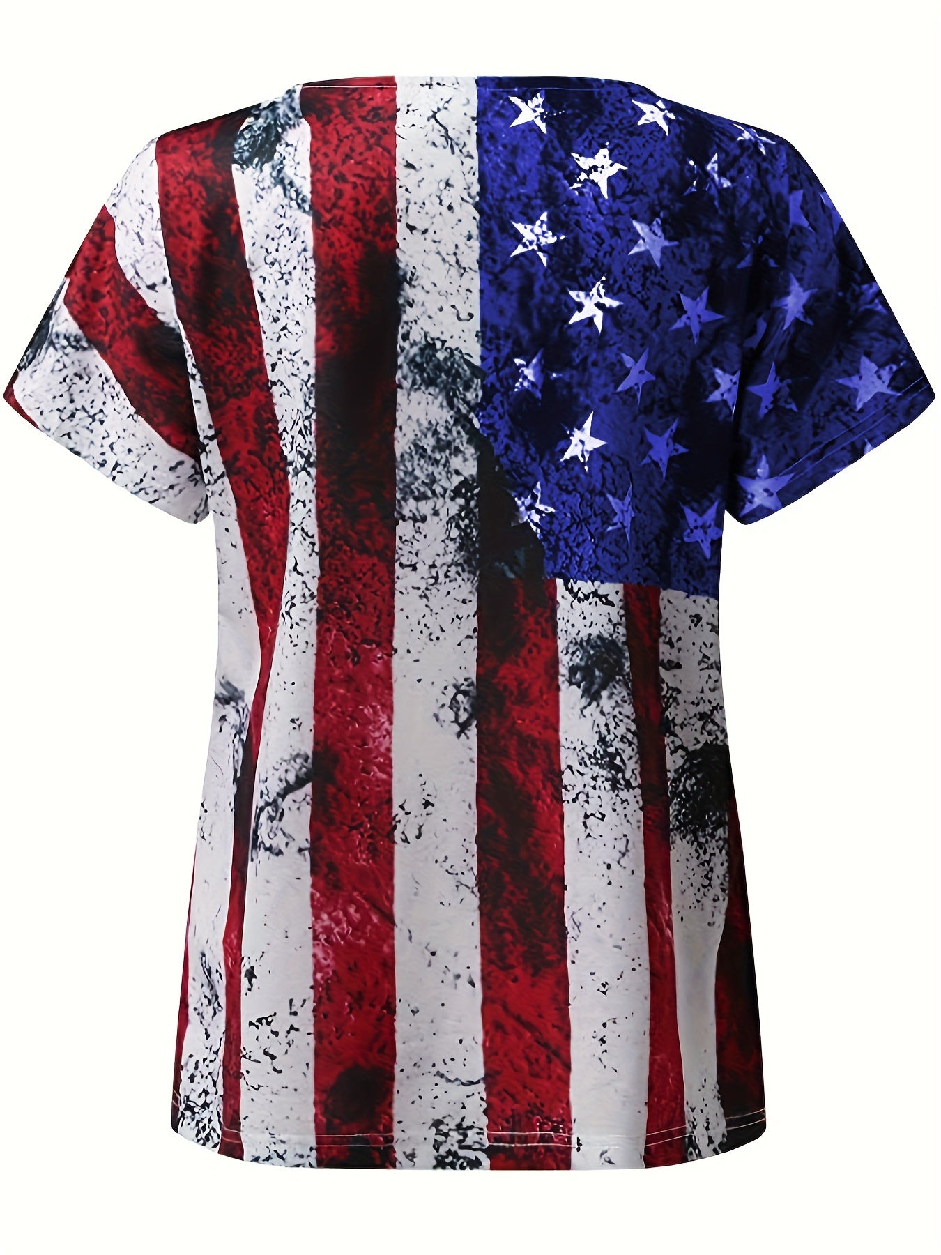 In God We Trust Patriotic American Flag Plus Size Women's Christian T-shirt claimedbygoddesigns