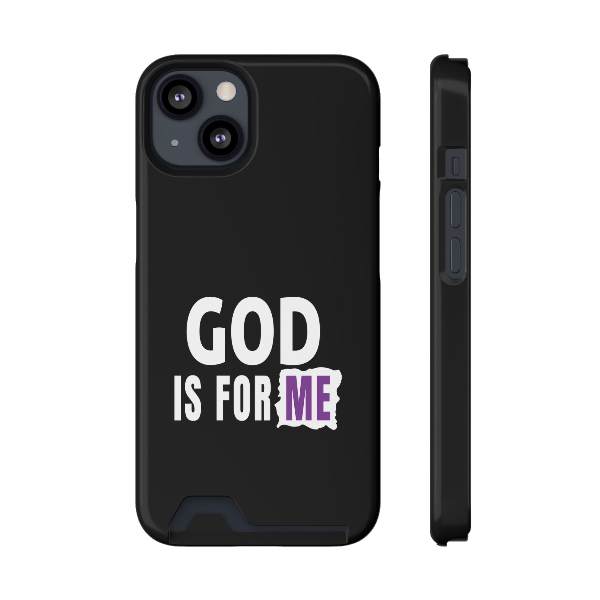 God Is For Me Christian Phone Case With Card Holder Printify