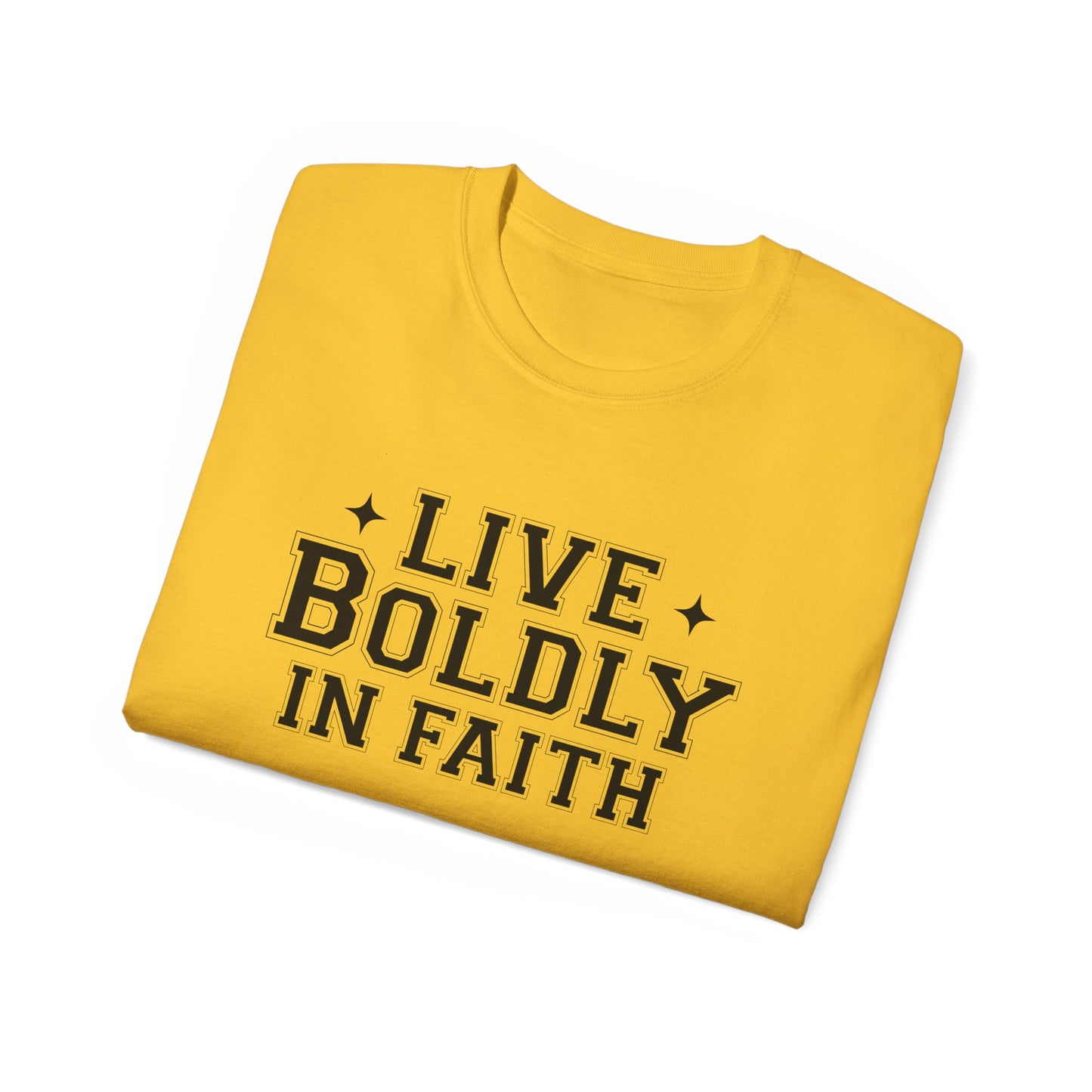 LIVE BOLDLY IN FAITH Unisex Christian Ultra Cotton Tee Printify