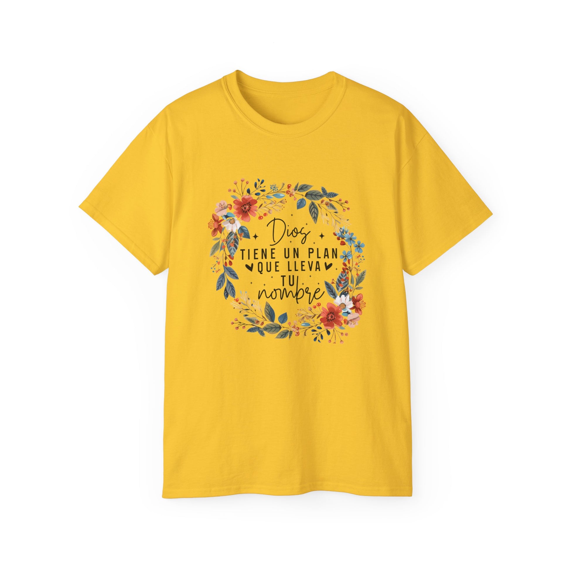 DIOS TIENE UN PLAN QUE LLEVA TU NOMBRE Christian Spanish Unisex T-shirt Printify