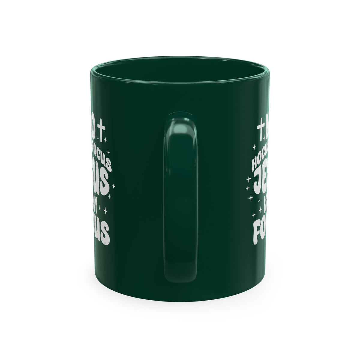 Halloween Mug - "No Hocus Pocus, Jesus Is My Focus" Christian Ceramic Coffee Cup