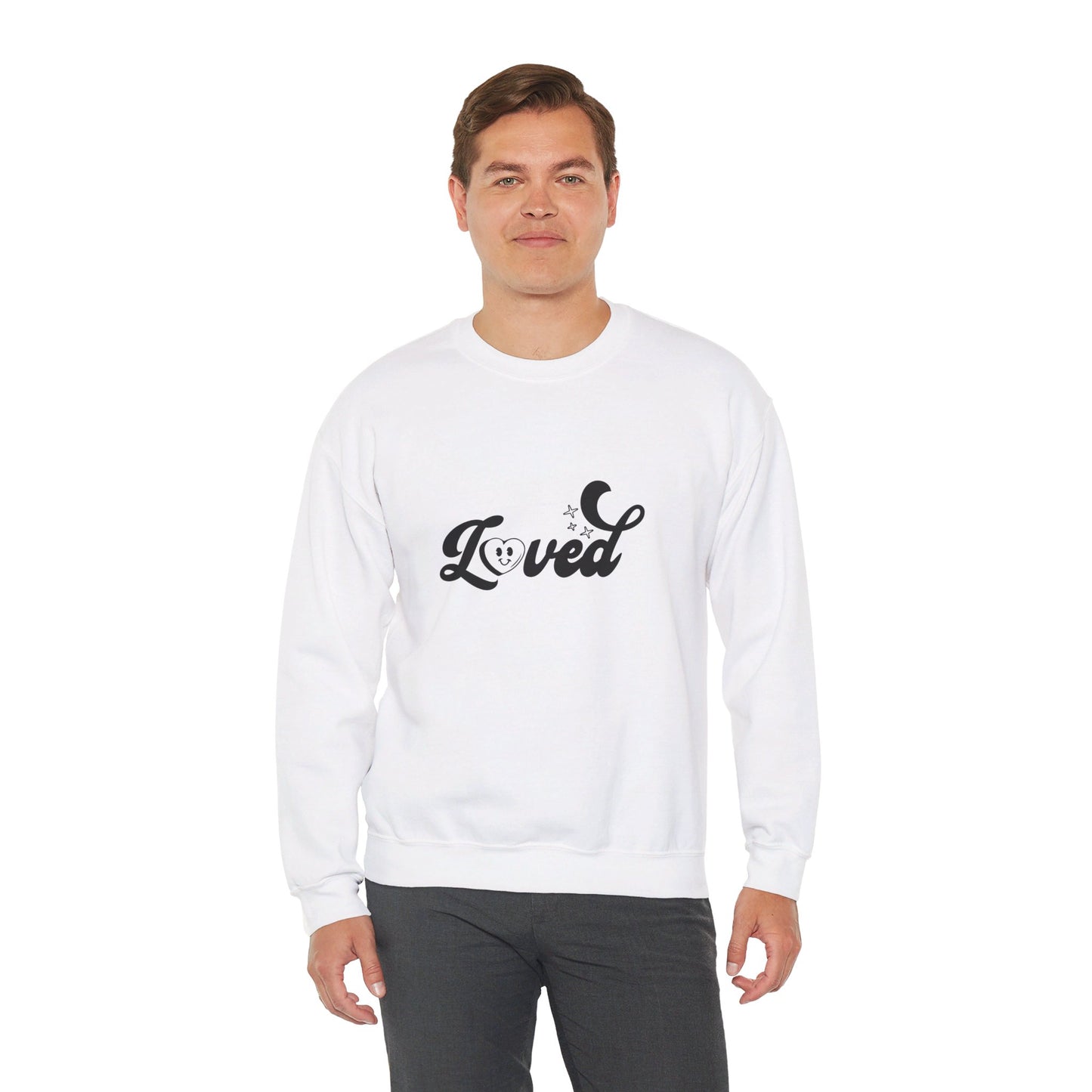 Romans 5:8 You Are Loved More Than You Will Ever Know Unisex Heavy Blend™ Crewneck Christian Sweatshirt