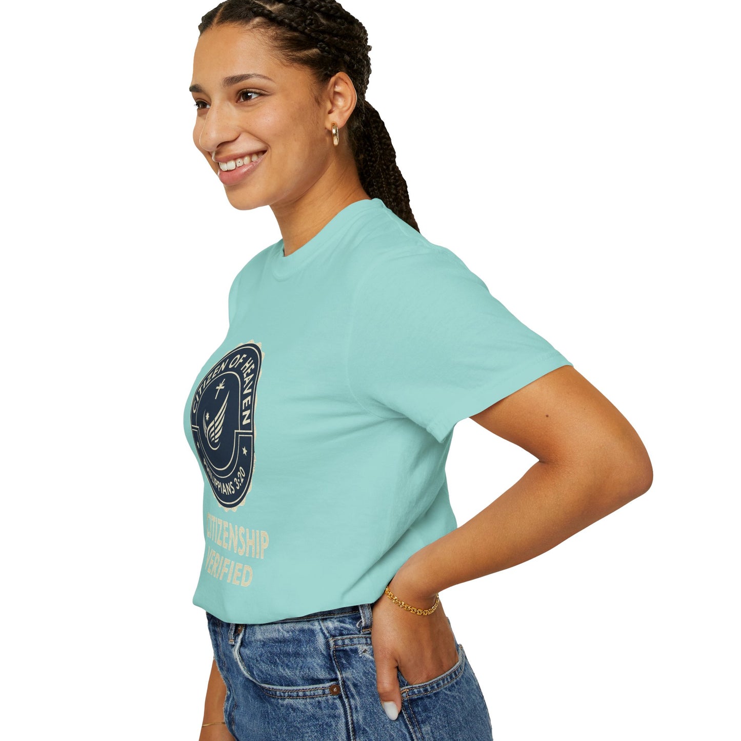 Citizen of Heaven T-shirt, Unisex Garment - Dyed Tee, Spiritual Gift, Christian Apparel, Faith - Based Fashion, Inspirational Top - ClaimedbyGodDesigns