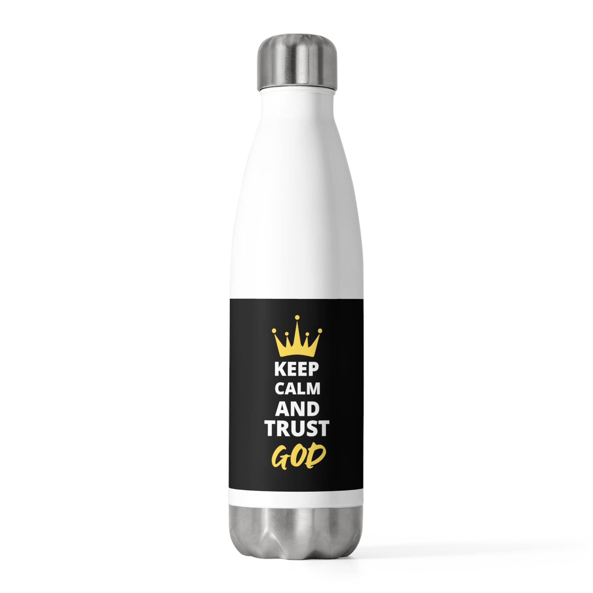 Keep Calm And Trust God Christian Insulated Bottle Printify