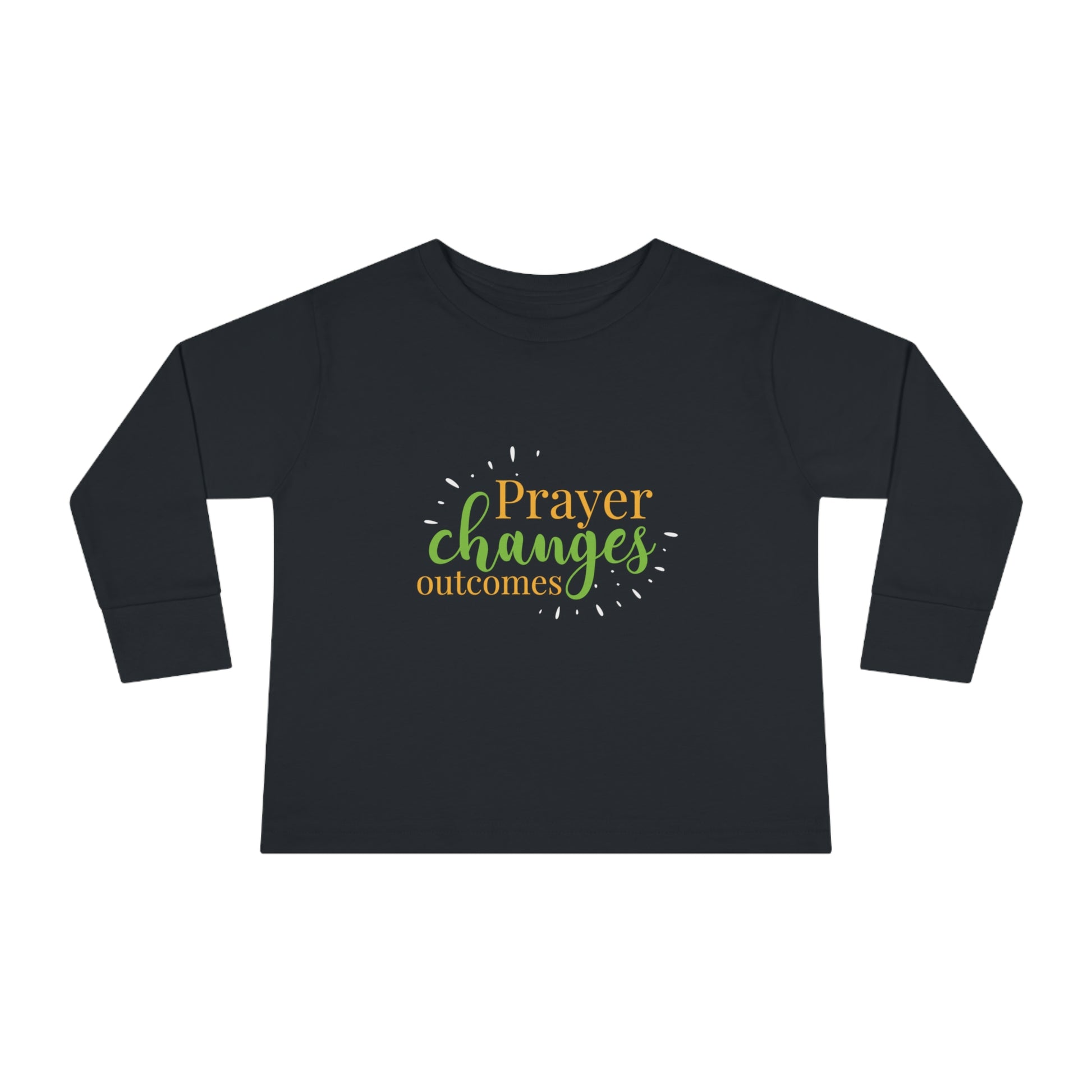 Prayer Changes Outcomes Toddler Christian Sweatshirt Printify
