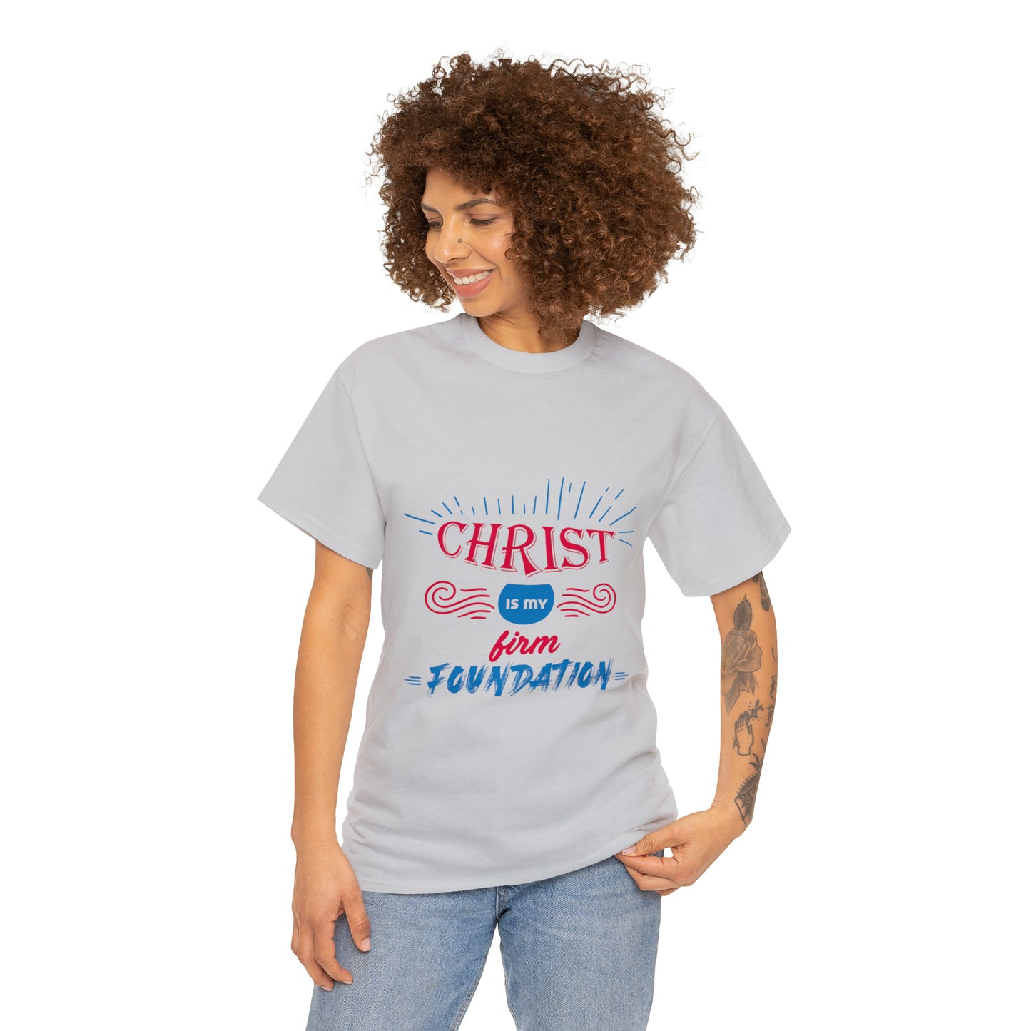 Christ Is My Firm Foundation Unisex Heavy Cotton Tee