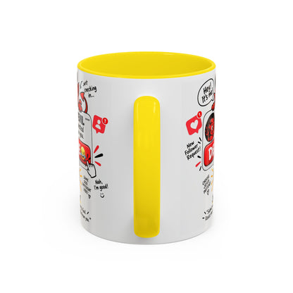 Decline the Devil Coffee Mug — "The Devil Has Requested to Follow You" (James 4:7)