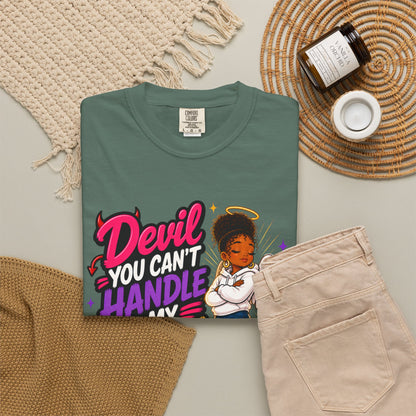Devil You Can't Handle My Glow Up T-Shirt — Angel Girl Graphic Tee - ClaimedbyGodDesigns