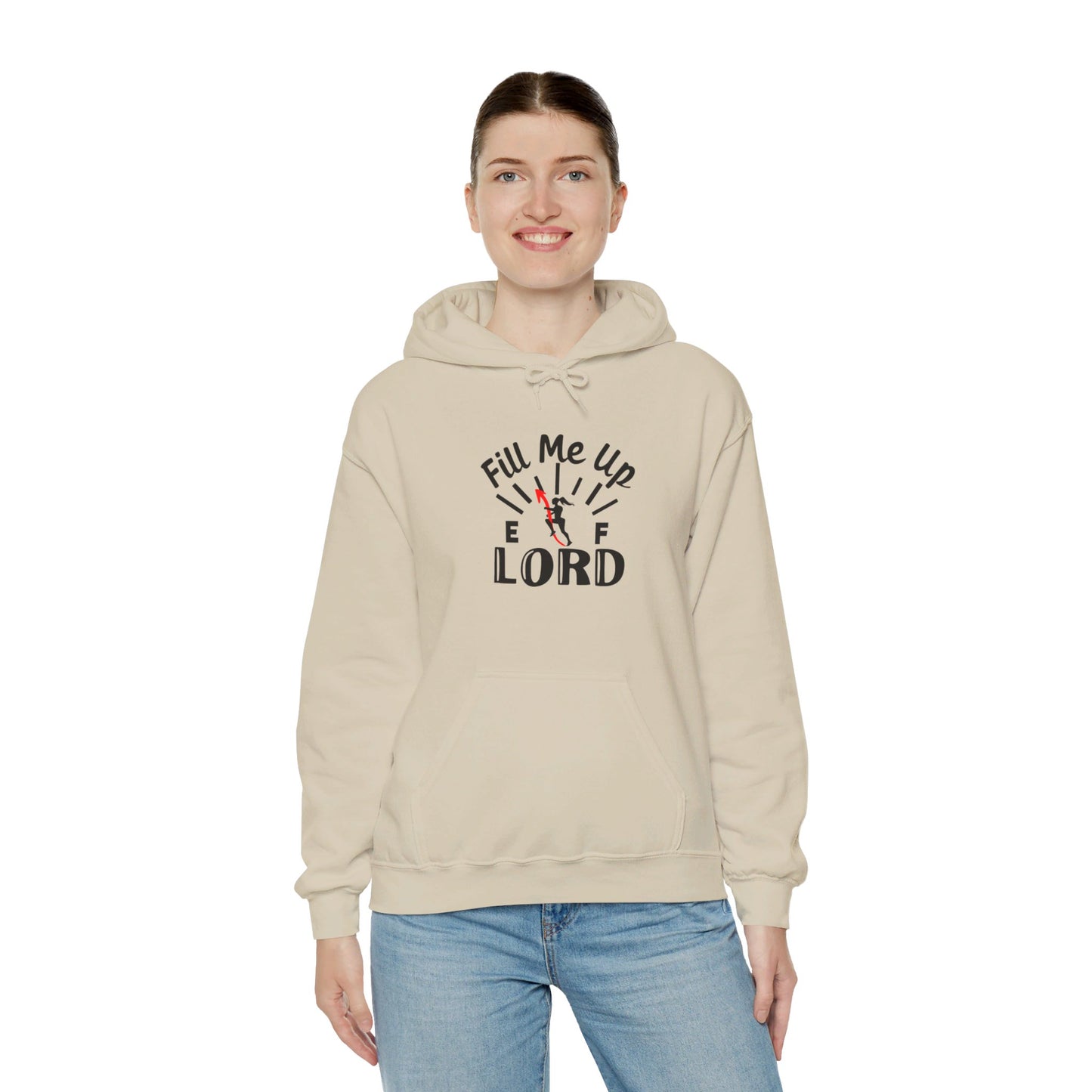 Fill Me Up Lord Funny Unisex Christian Pullover Hooded Sweatshirt