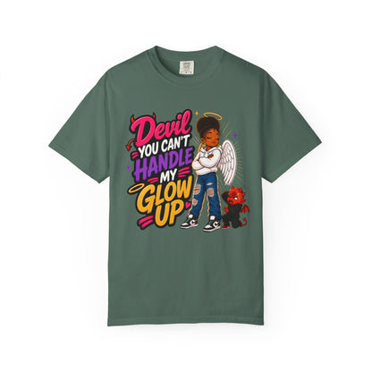 Devil You Can't Handle My Glow Up T-Shirt — Angel Girl Graphic Tee - ClaimedbyGodDesigns