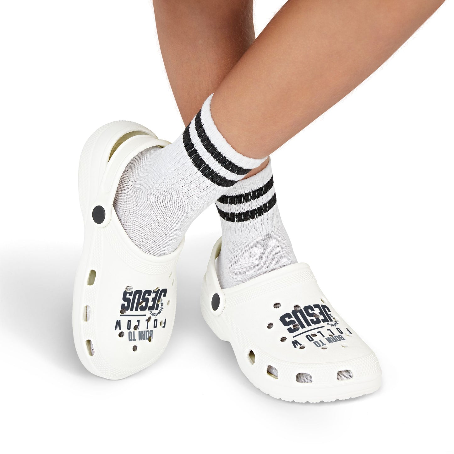 Born To Follow Jesus Kids Christian Crocs