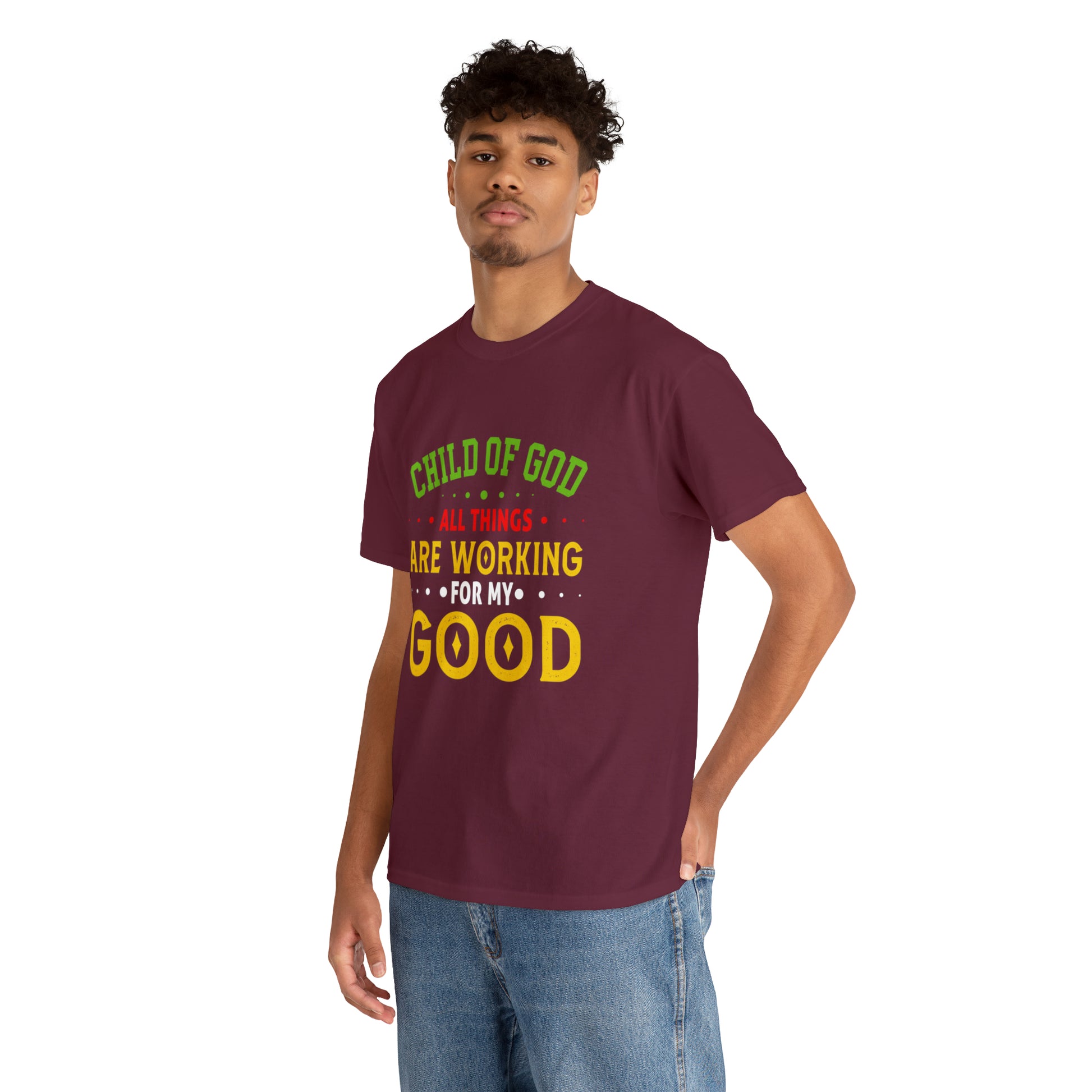 Child Of God All Things Are Working For My Good Unisex Heavy Cotton Tee Printify