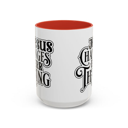 Inspirational Coffee Accent Mug - "He Changes Err Thang" - Perfect for Devotion and Gifts
