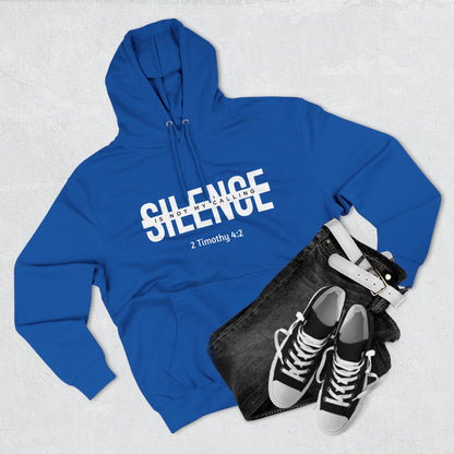 Silence Hoodie - Inspirational Fleece Unisex Pullover, Christian Gift, Motivational Activewear, Cozy Sweatshirt, Scripture Reminder - ClaimedbyGodDesigns