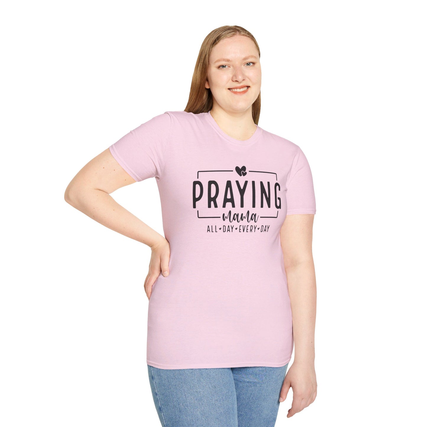 Praying Mama All Day Every Day Women's Christian T-shirt