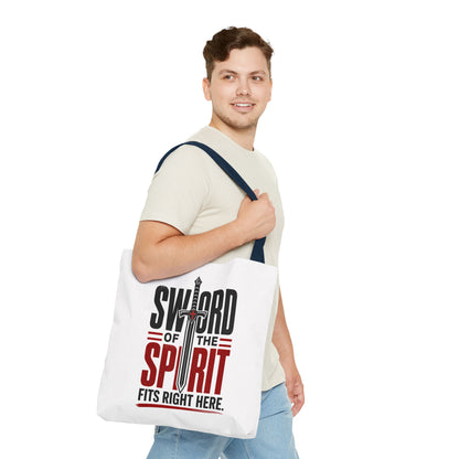 Sword of the Spirit Tote Bag — Christian Faith Inspirational Canvas Tote - ClaimedbyGodDesigns