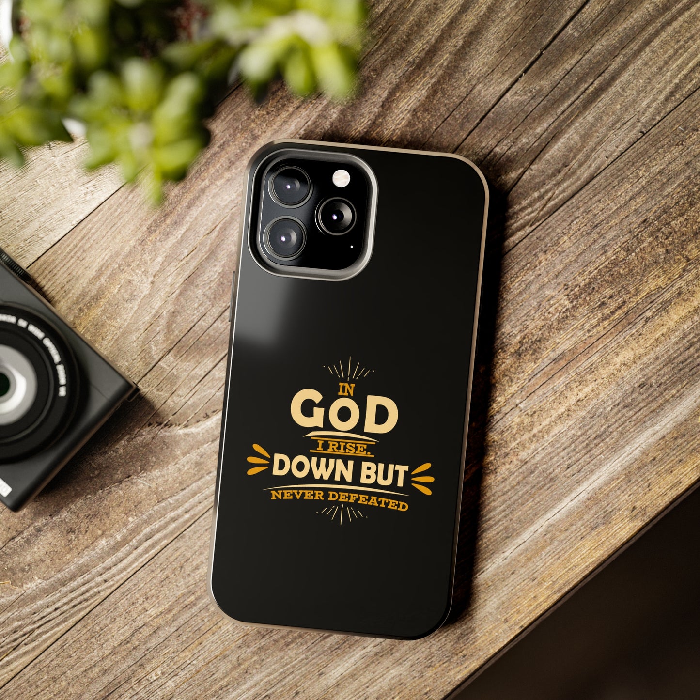 In God I Rise Down But Never Defeated  Tough Phone Cases, Case-Mate