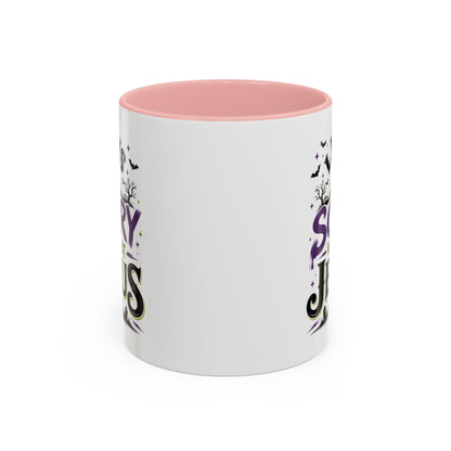 Coffee Mug — “Life Is Scary Without Jesus” Halloween Christian Accent Mug (11/15oz)