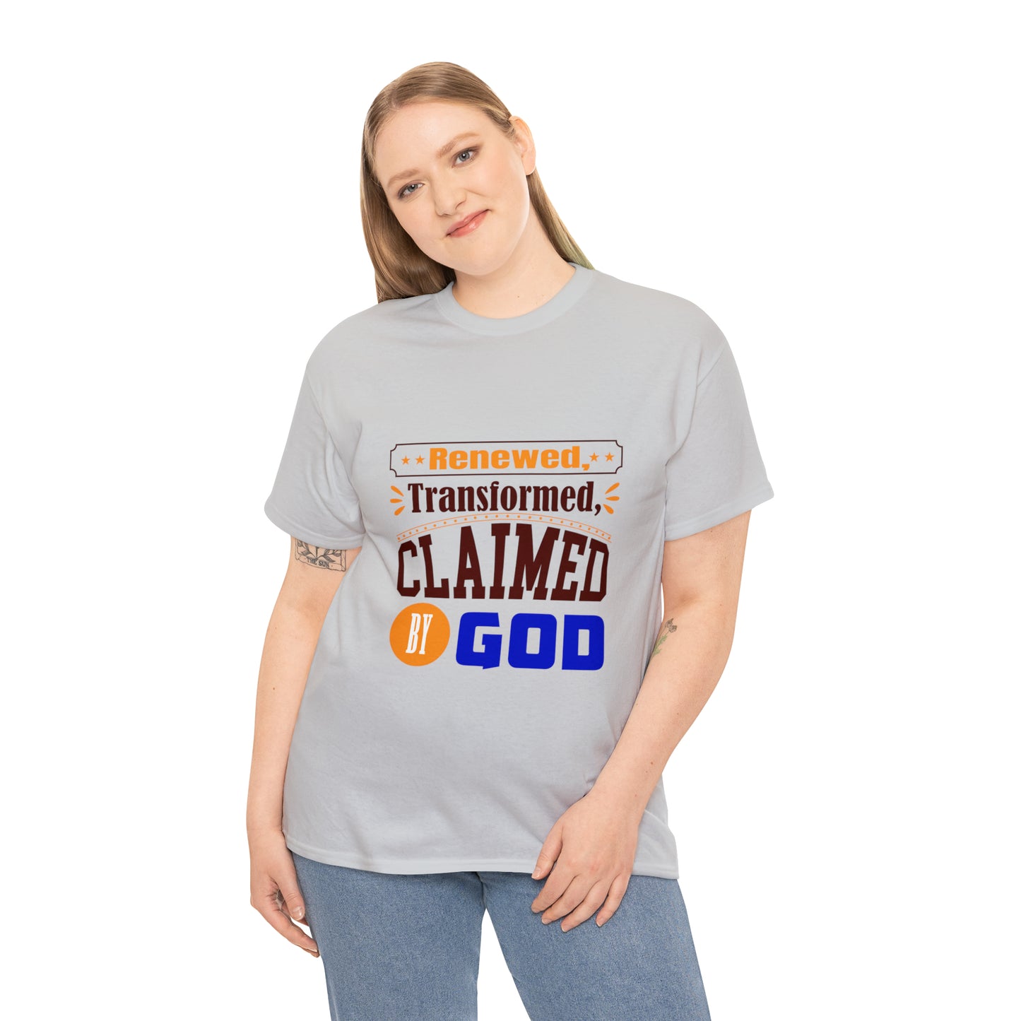 Renewed Transformed Claimed By God Unisex Heavy Cotton Tee