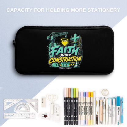 Faith Under Construction Christian 3 PCS Bag Set (Backpack, Lunch Bag and Pencil Case) - ClaimedbyGodDesigns