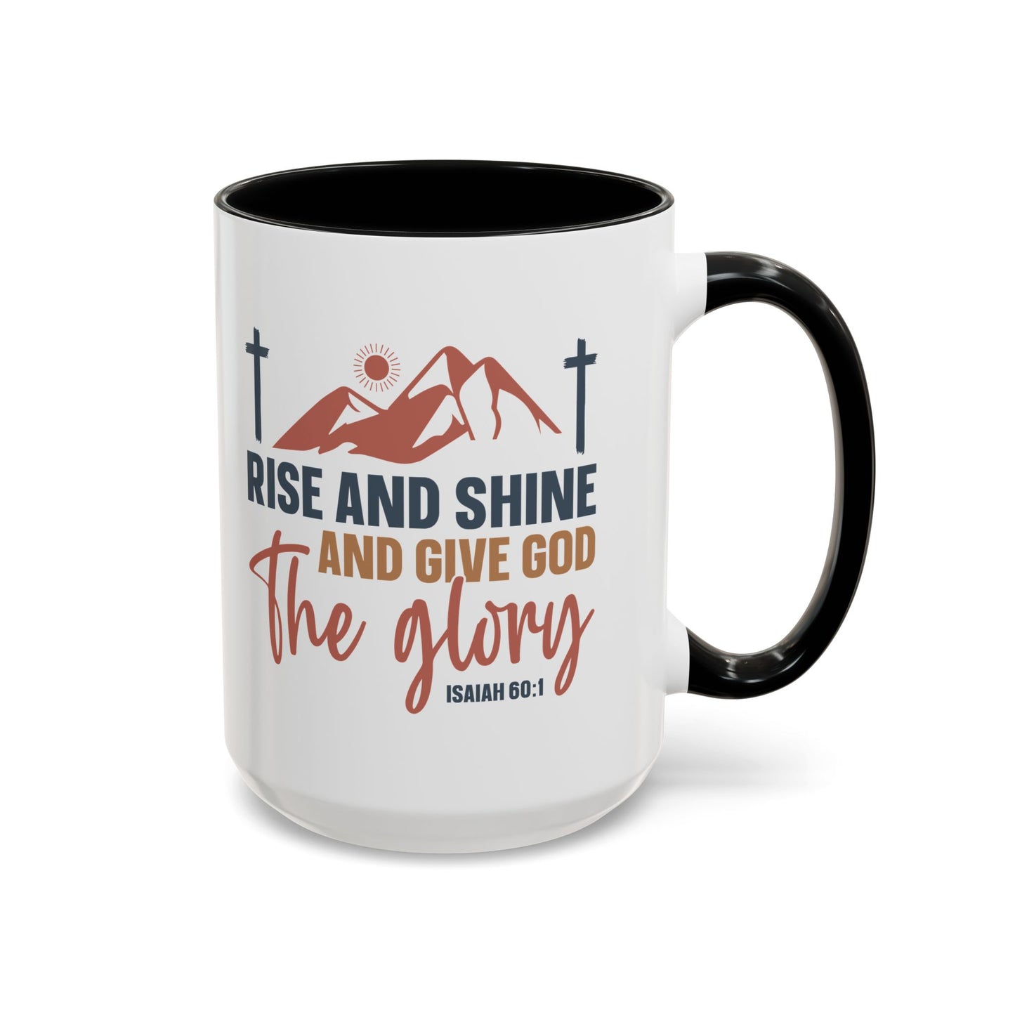 Christian Ceramic Mug - Give Him The Glory Accent Coffee Mug (11, 15oz)