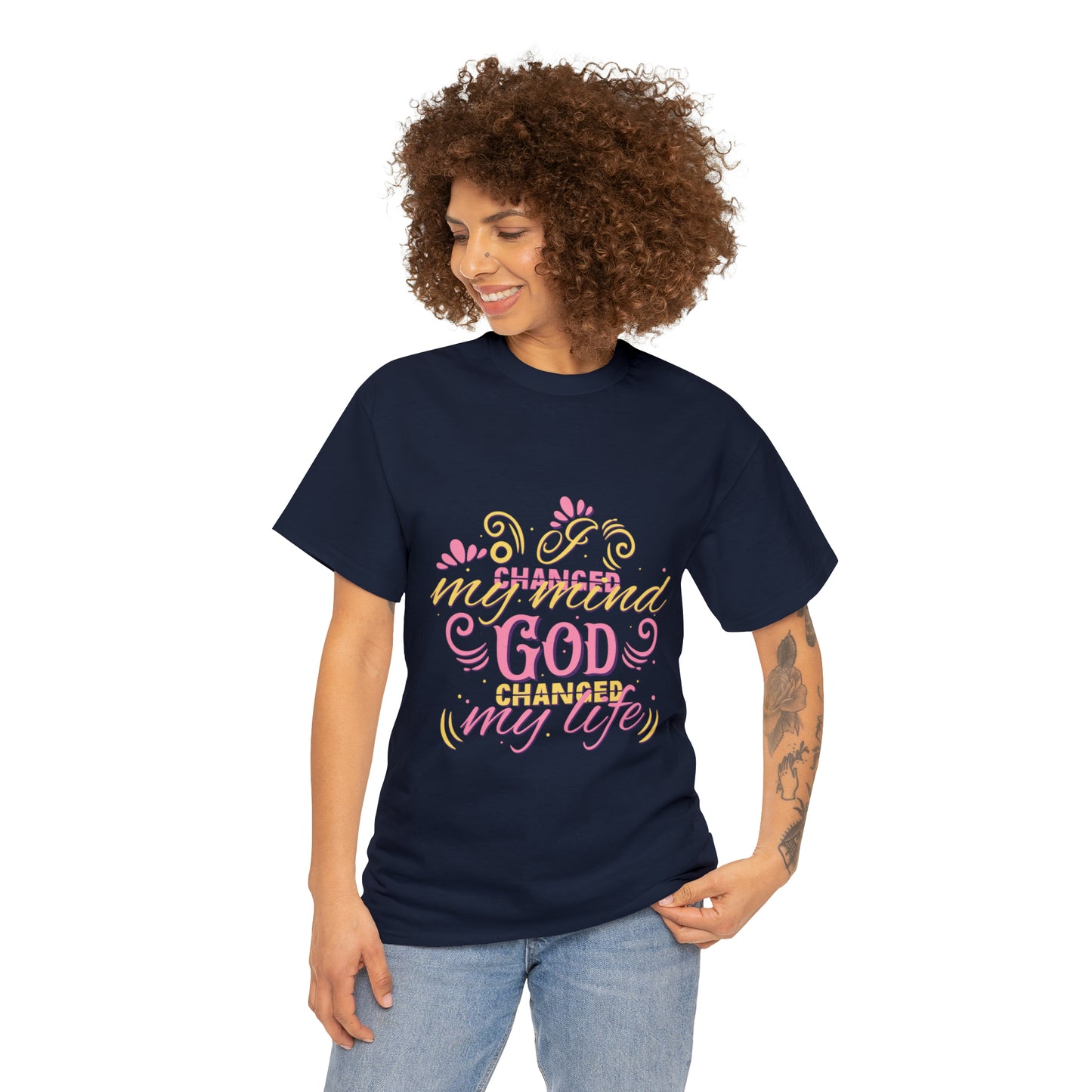 I Changed My Mind God Changed My Life Unisex Heavy Cotton Tee