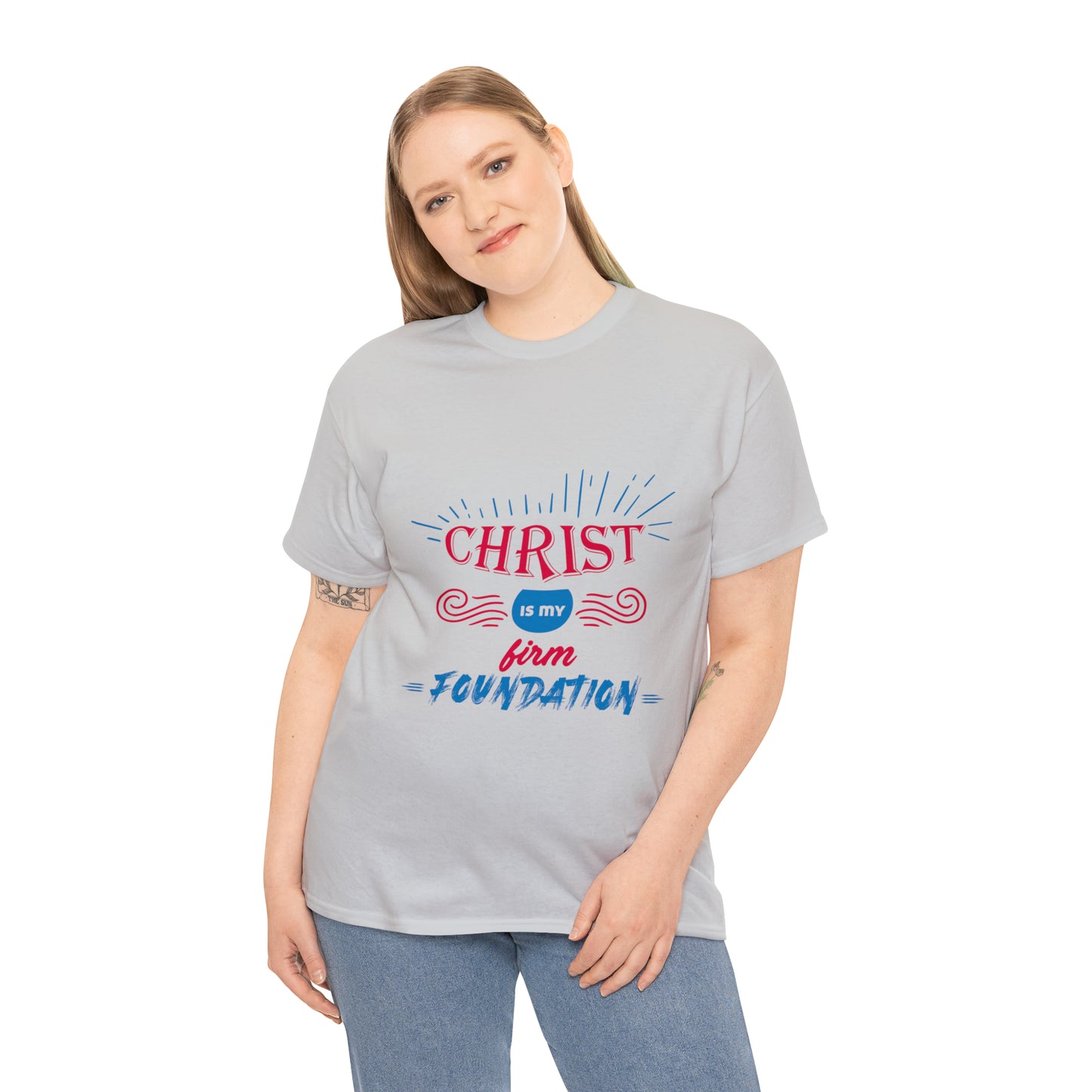 Christ Is My Firm Foundation Unisex Heavy Cotton Tee