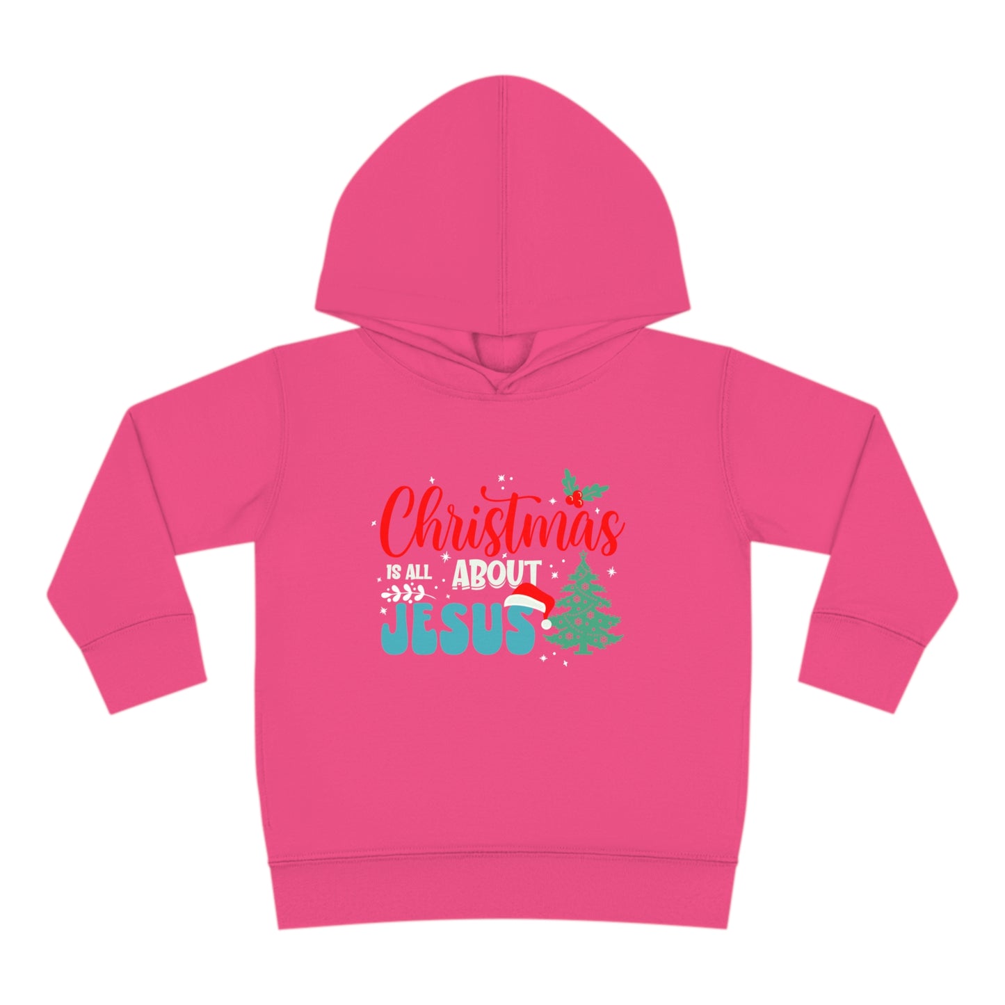 Christmas Is All About Jesus (Christmas Themed) Christian Toddler Pullover Fleece Hooded Sweatshirt