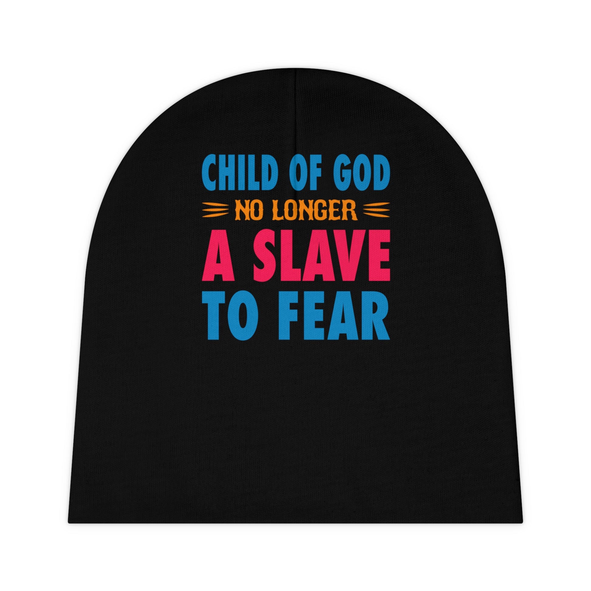 Child Of God No Longer A Slave To Fear Baby Beanie (AOP) Printify