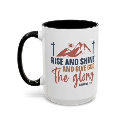 Christian Ceramic Mug - Give Him The Glory Accent Coffee Mug (11, 15oz)