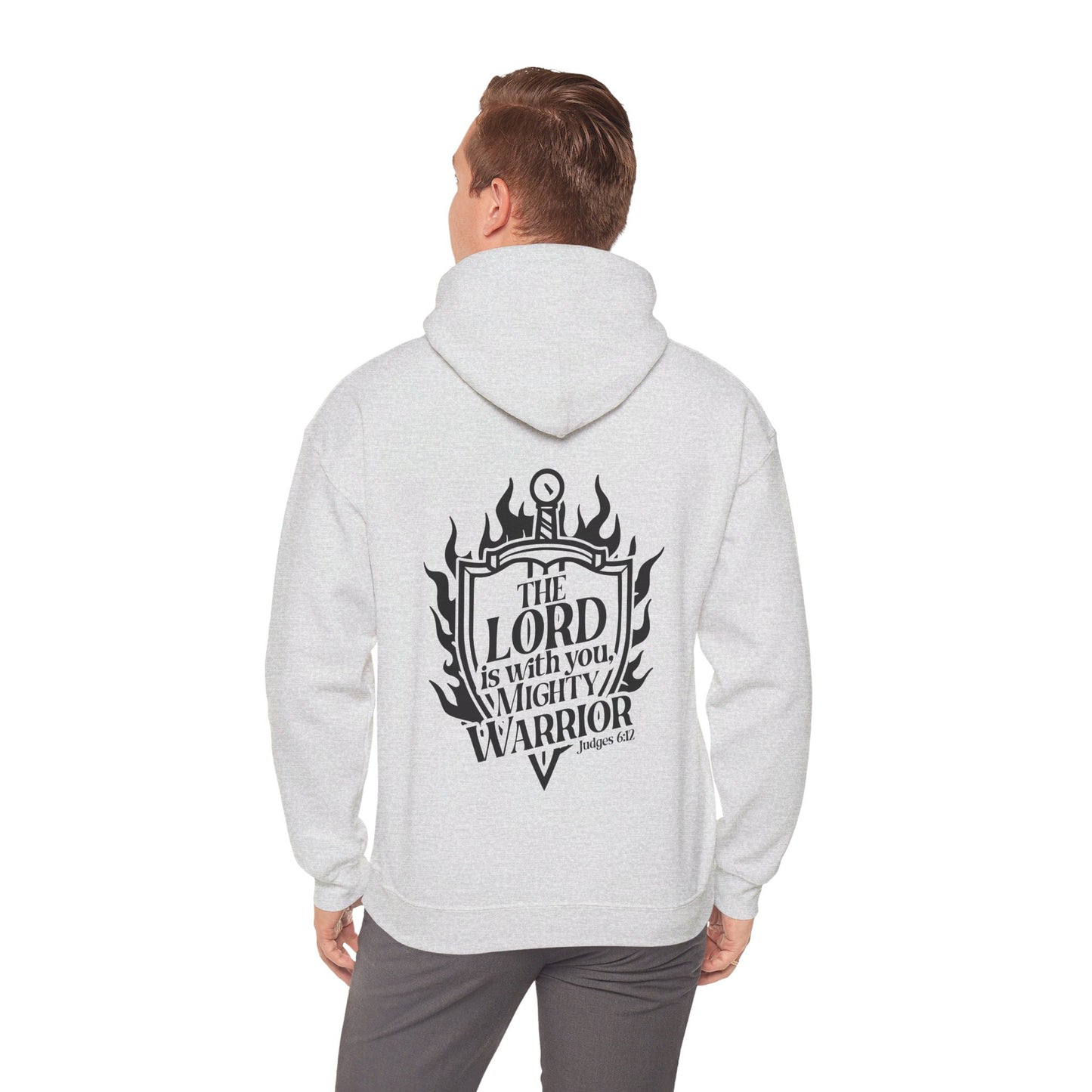 The Lord Is With You Mighty Warrior Unisex Christian Pullover Hooded Sweatshirt