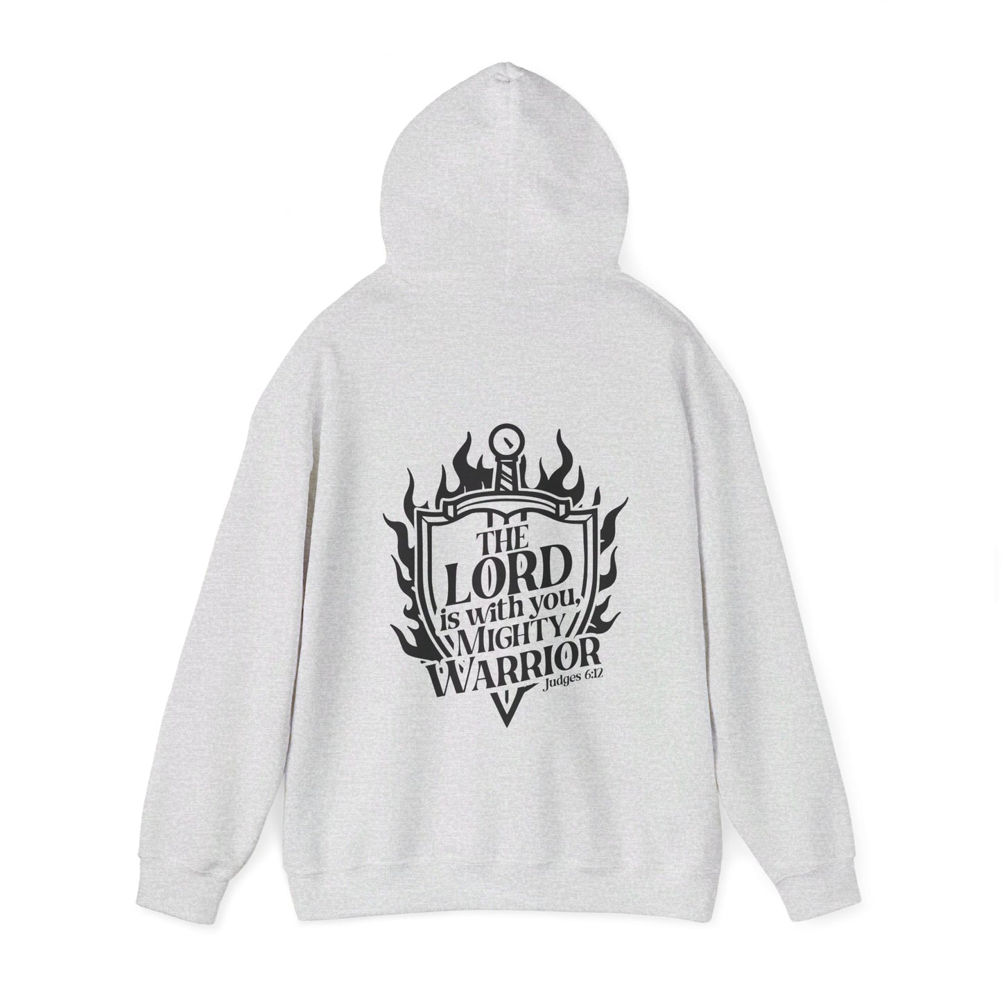 The Lord Is With You Mighty Warrior Unisex Christian Pullover Hooded Sweatshirt