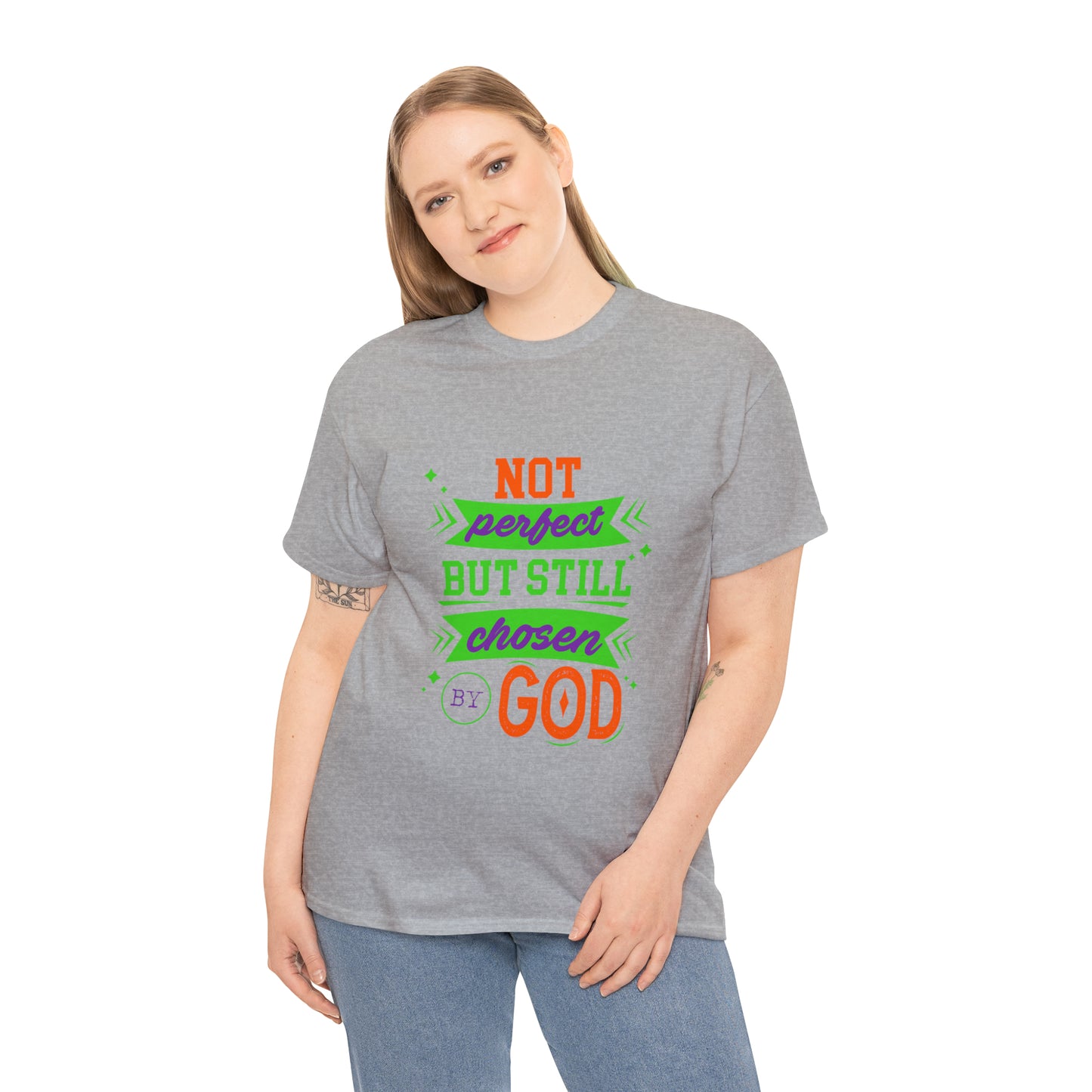 Not Perfect But Still Chosen By God Unisex Heavy Cotton Tee