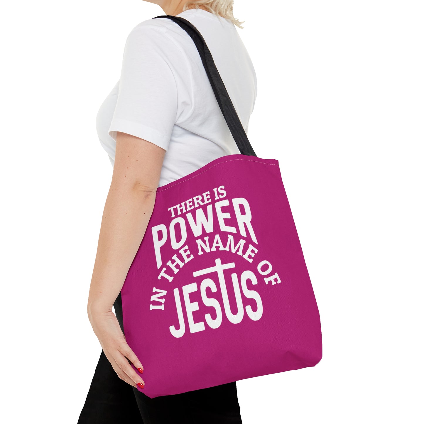 There Is Power In The Name Of Jesus Christian Tote Bag Printify