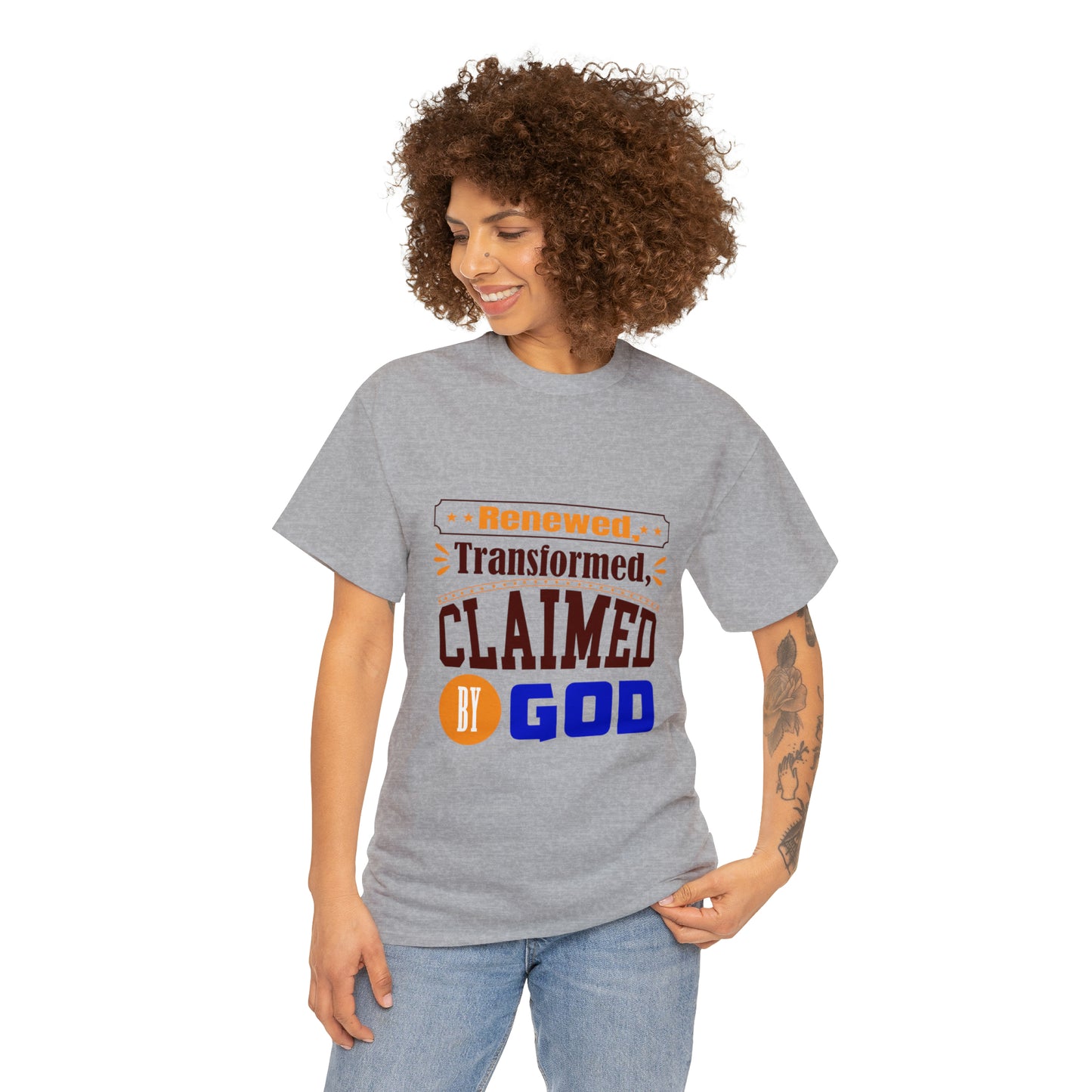 Renewed Transformed Claimed By God Unisex Heavy Cotton Tee