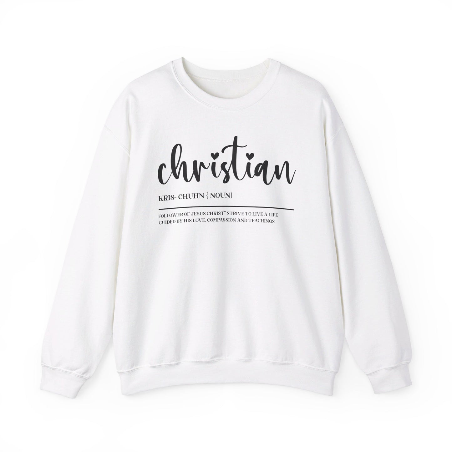 I Am A Christian Follower Of Christ  Unisex Heavy Blend™ Crewneck Christian Sweatshirt