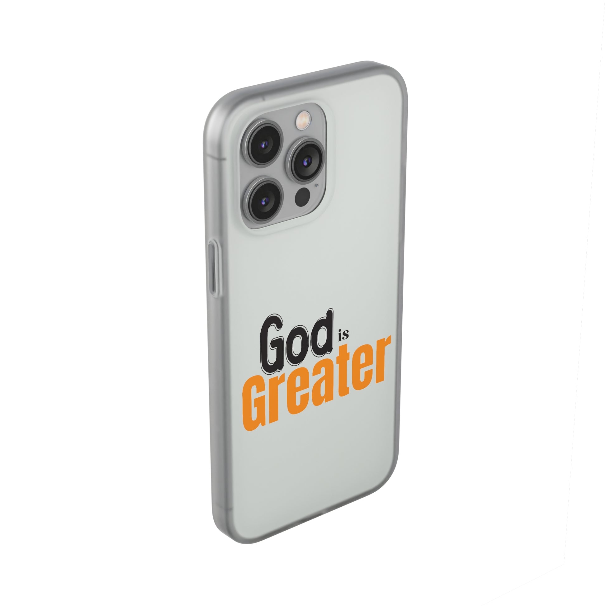 God Is Greater Christian Flexi Phone Case Printify