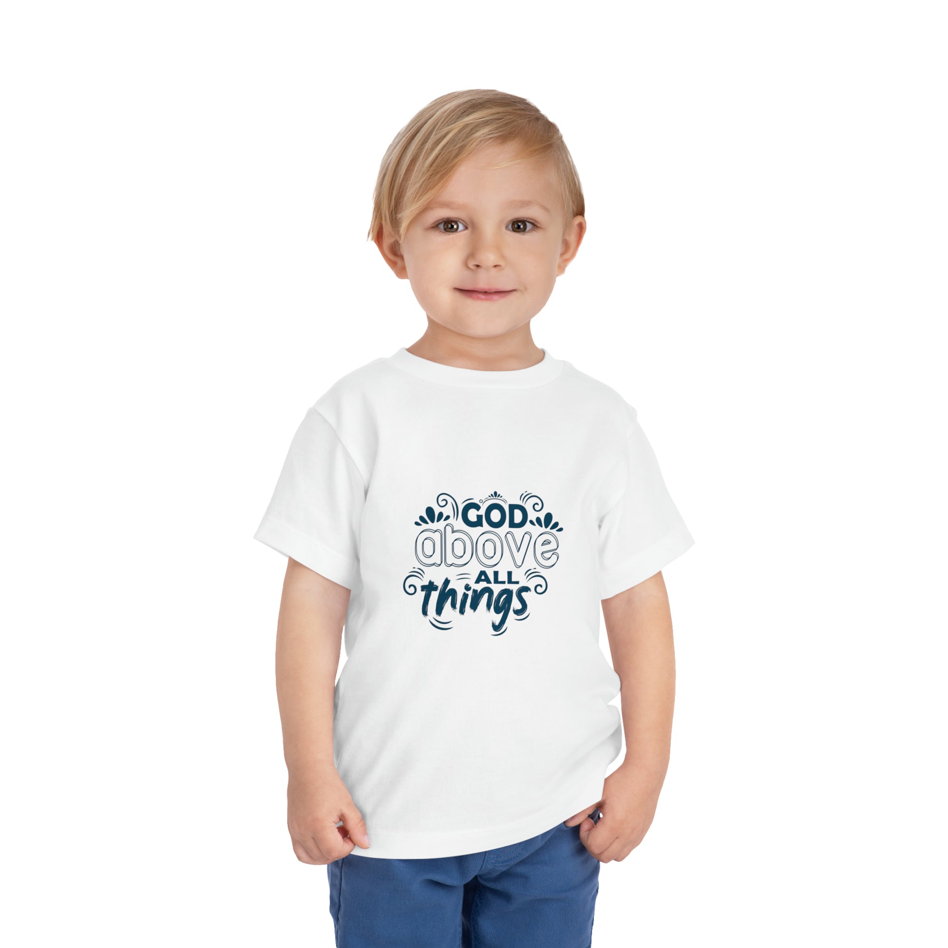 God Above All Things Christian Toddler T-Shirt Printify