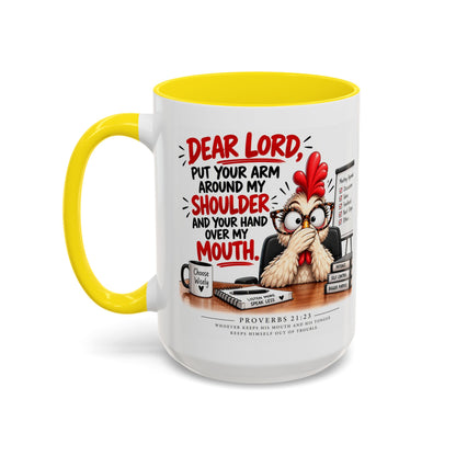 Christian Coffee Mug — "Dear Lord, Put Your Arm Around My Shoulder" Inspirational Ceramic Mug