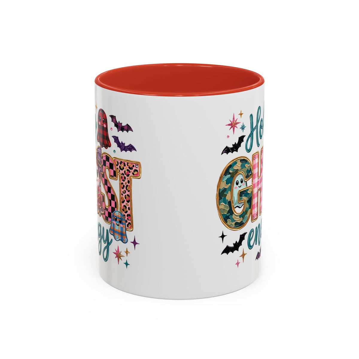 Accent Christian Coffee Mug — "Holy Ghost Energy" Halloween Cute Spooky Ceramic Mug (11/15oz)
