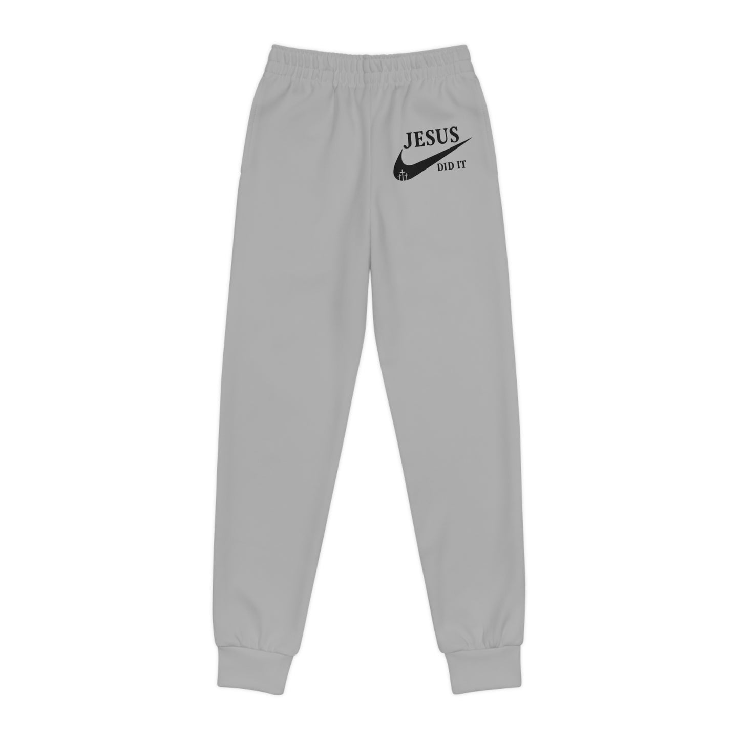 Jesus Did It (like Nike) Youth Christian Sweatpants (Joggers)