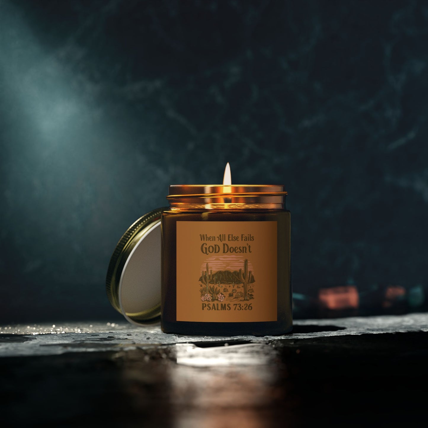 When All Fails God Doesn't Christian Scented Candle (4oz, 9oz)