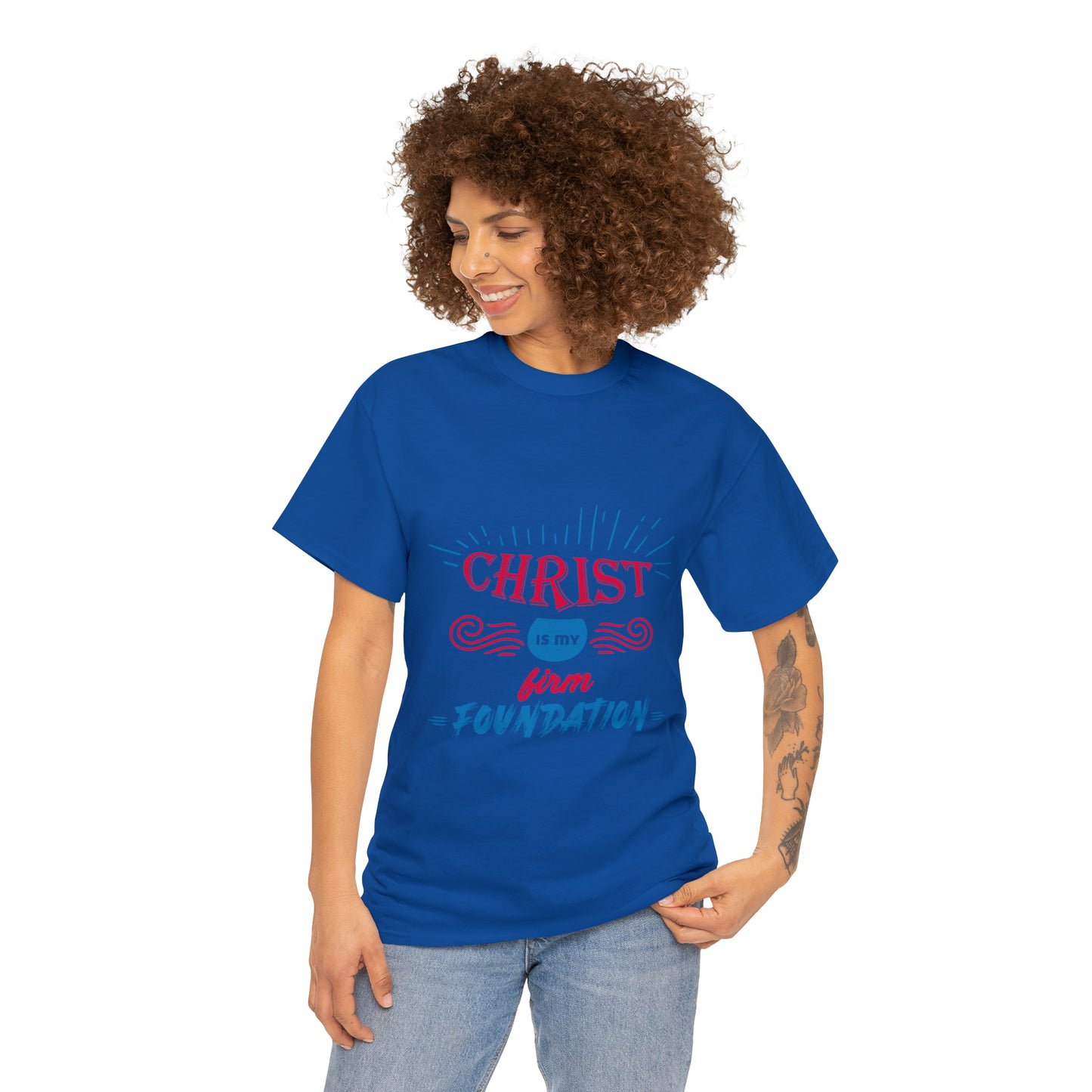 Christ Is My Firm Foundation Unisex Heavy Cotton Tee