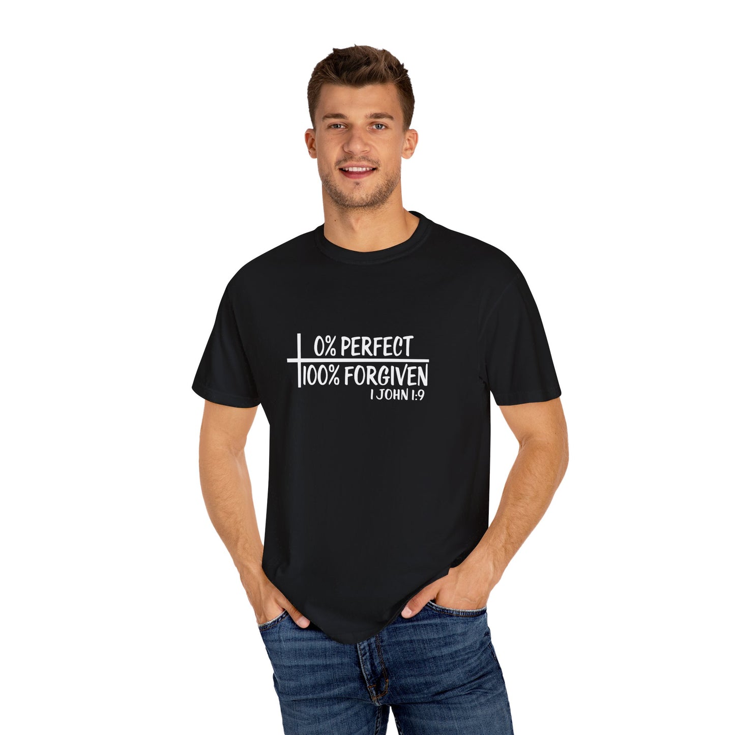 Zero Percent Perfect One Hundred Percent Forgiven Checklist Unisex Christian T-shirt