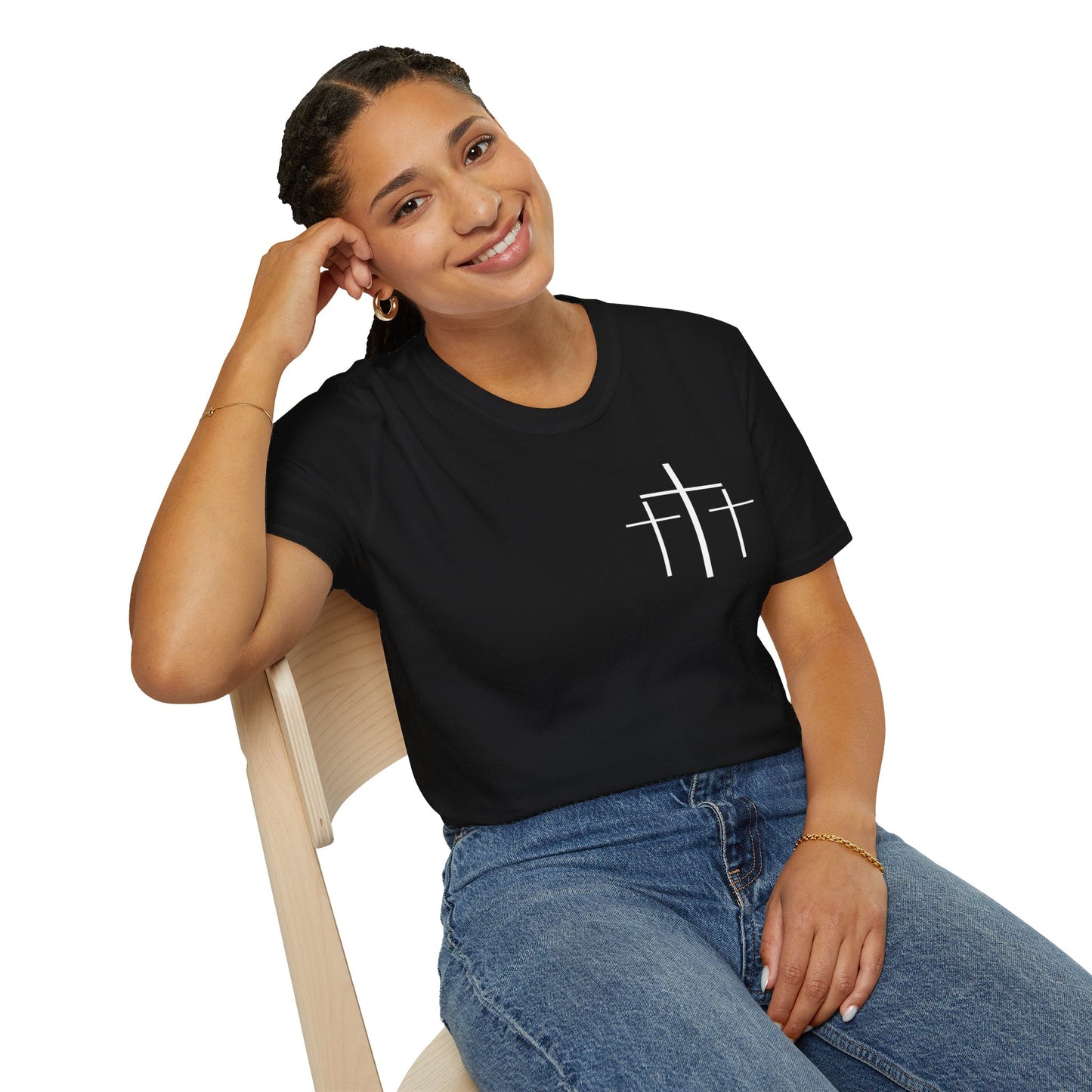 Faith Over Fear 3 Crosses   Christian Unisex T-shirt