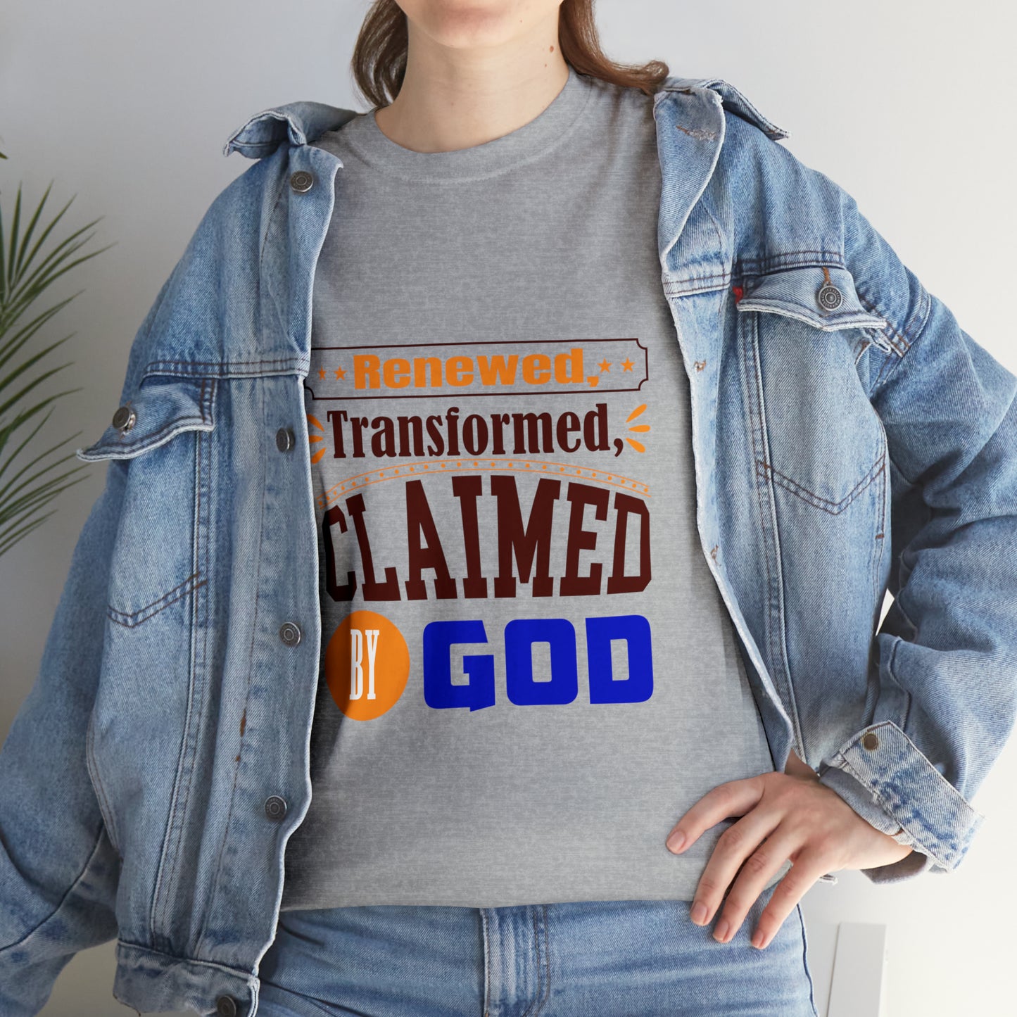 Renewed Transformed Claimed By God Unisex Heavy Cotton Tee