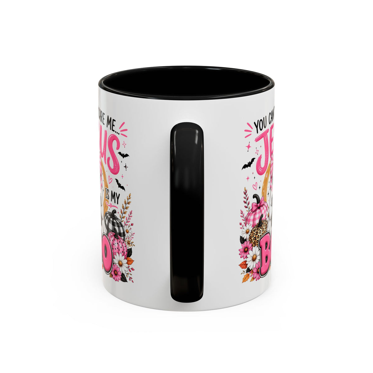 You Can’t Scare Me Jesus Is My Boo Coffee Mug — Halloween Christian Accent Mug